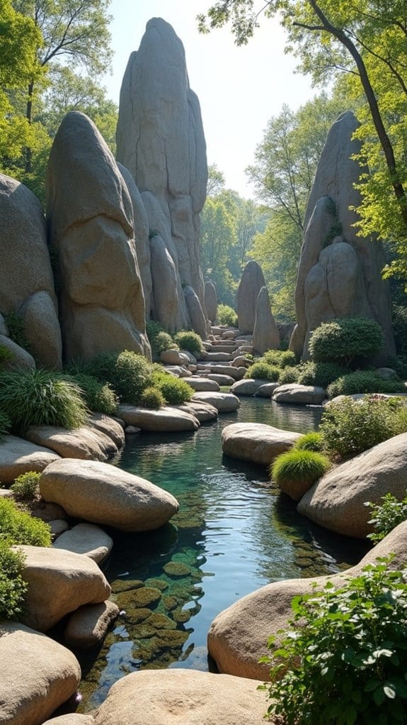 artistic garden rock sculptures