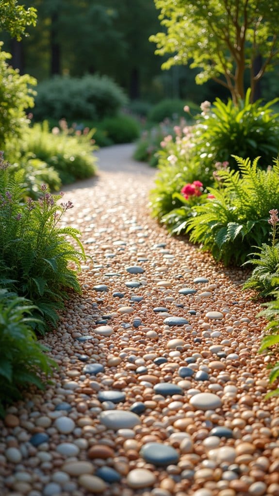 artistic pebble walkway designs