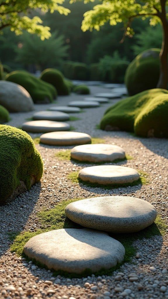 asymmetrical rock garden tranquility