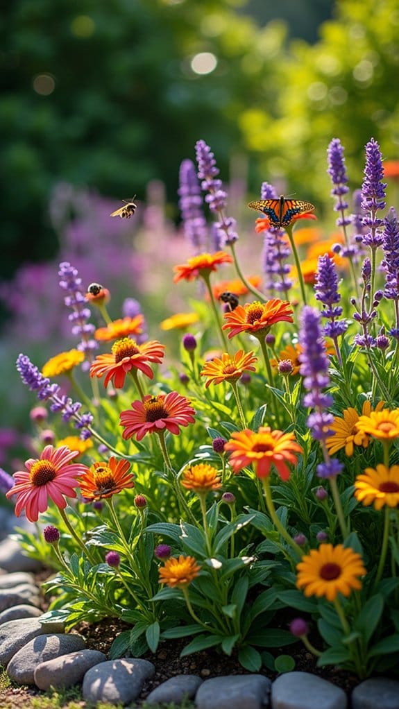 attracting pollinators with flowers