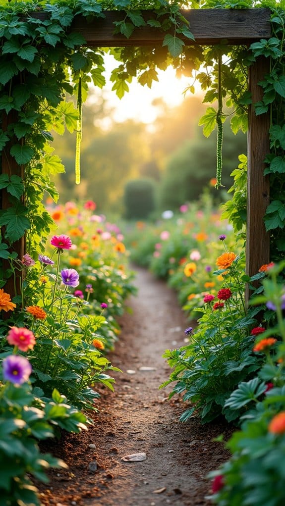 beautiful edible flower pathways