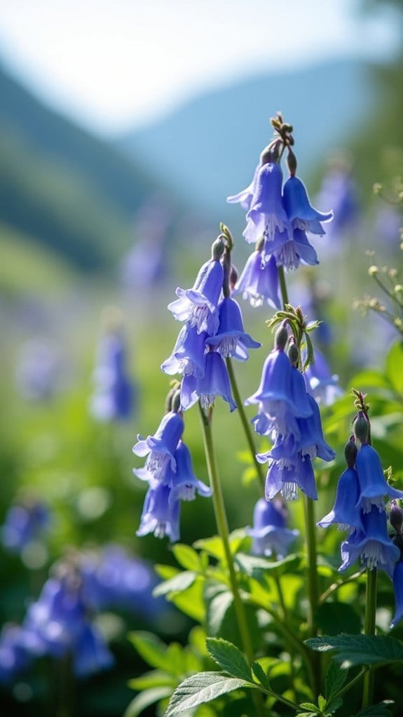 bell shaped blue blooms