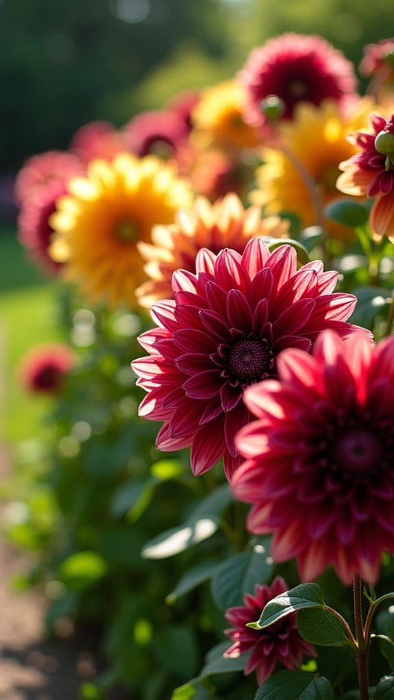 bold dahlia garden borders