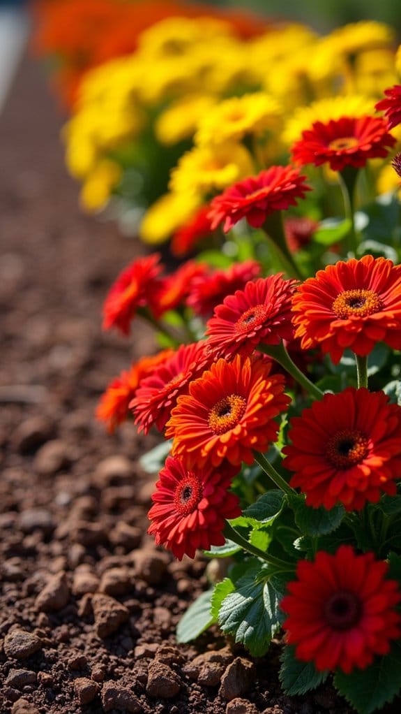 bold red yellow flower combinations