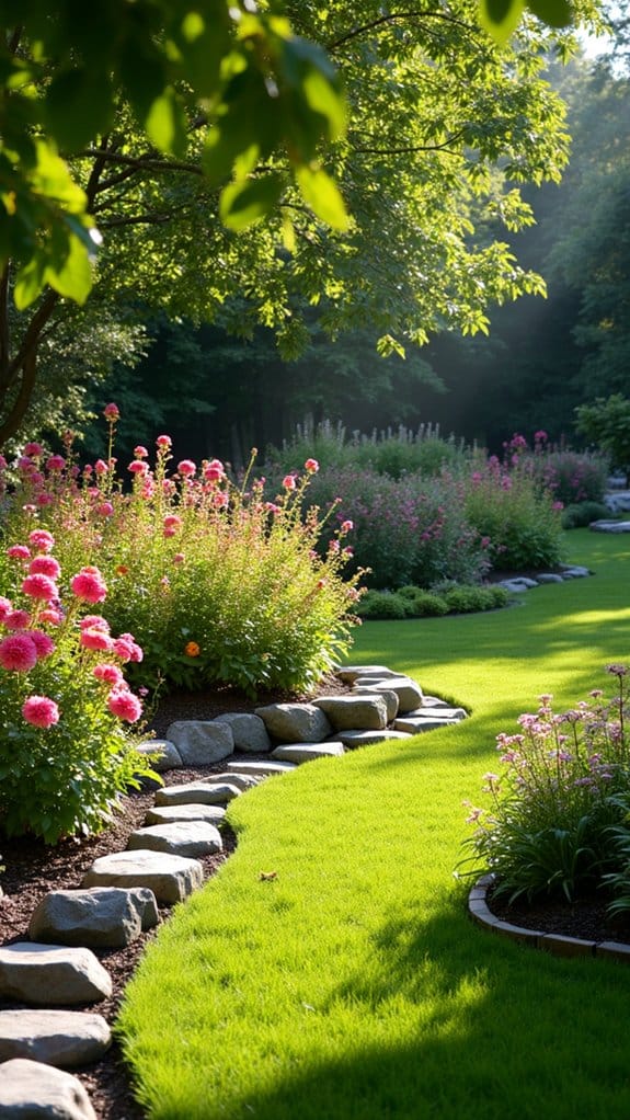 borders enhance garden beauty
