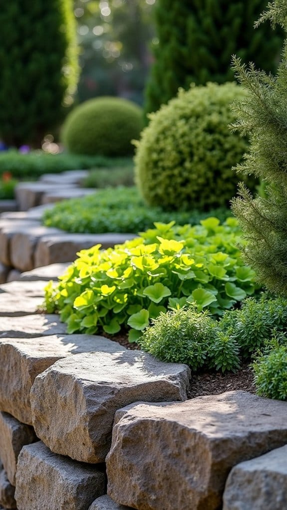 boulder borders enhance landscapes