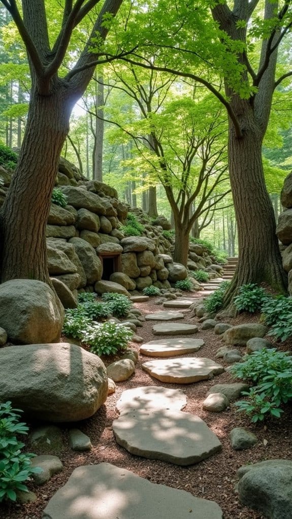 boulder groupings enhance landscape