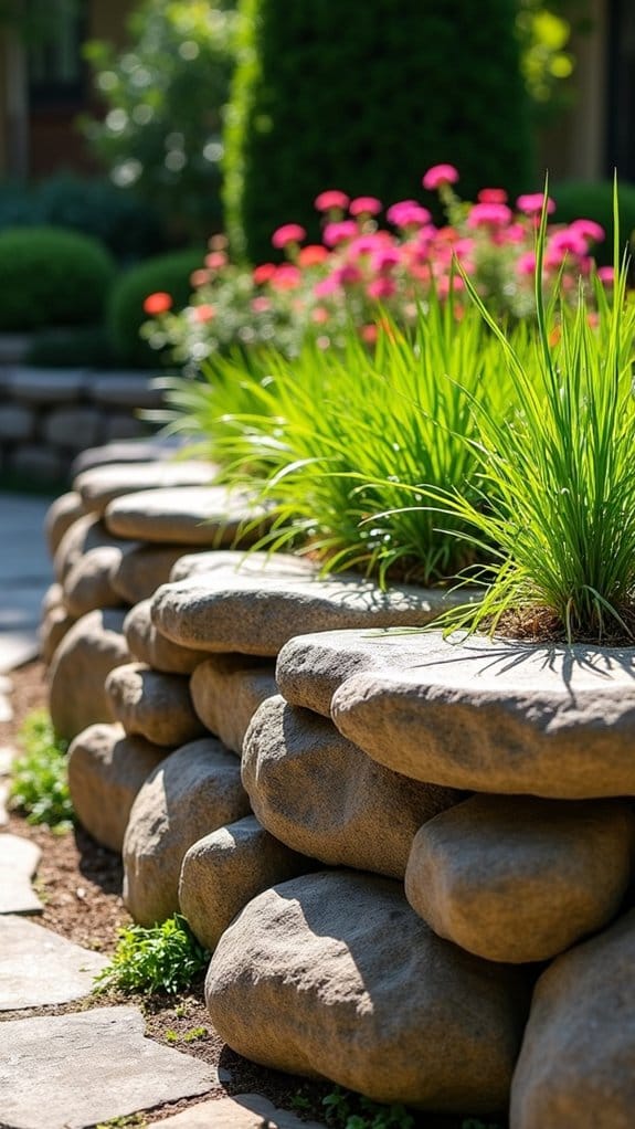 boulder wall landscape design