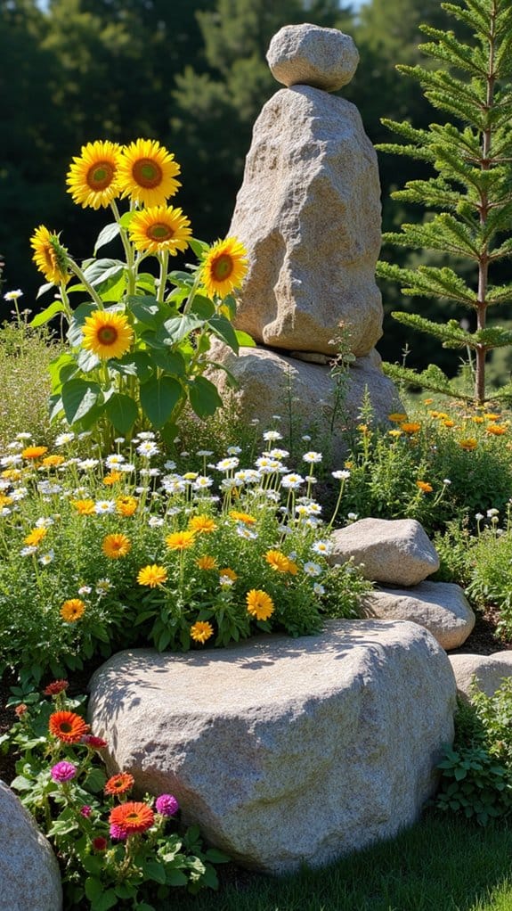 boulders and varied heights
