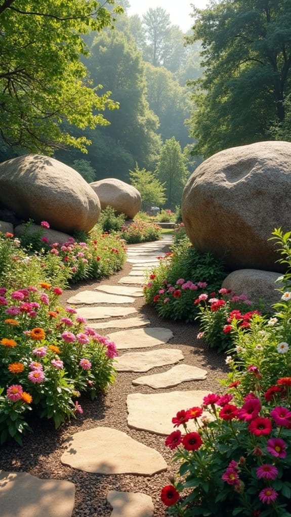 boulders create defined pathways