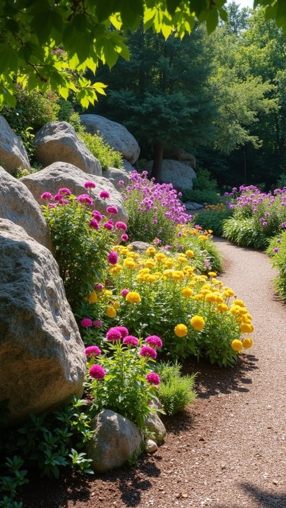 boulders enhance garden aesthetics