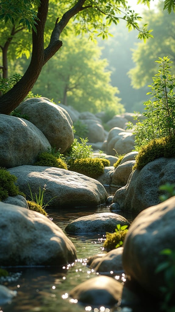 boulders enhance garden biodiversity