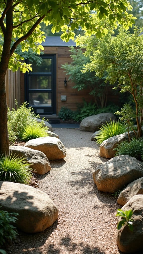 boulders enhance landscape design