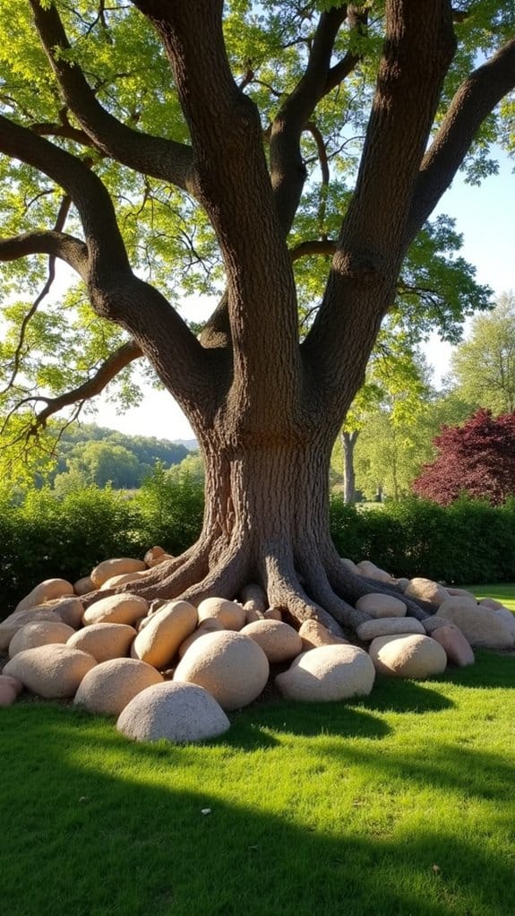 boulders enhance tree visibility