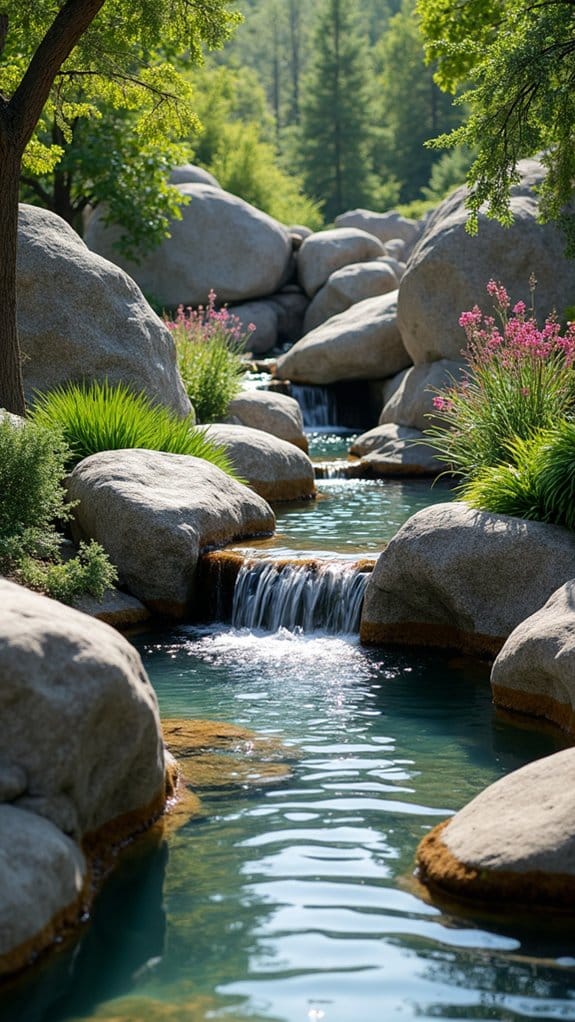 boulders enhance water features