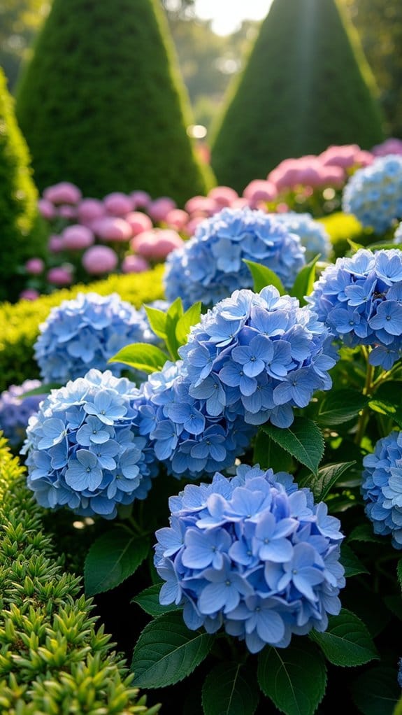 boxwood and hydrangea harmony