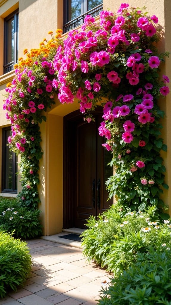 cascading blooms vertical garden