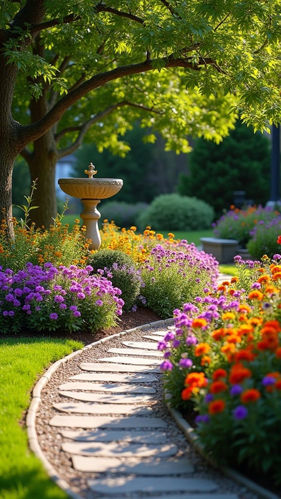 charming decorative pathways enhance