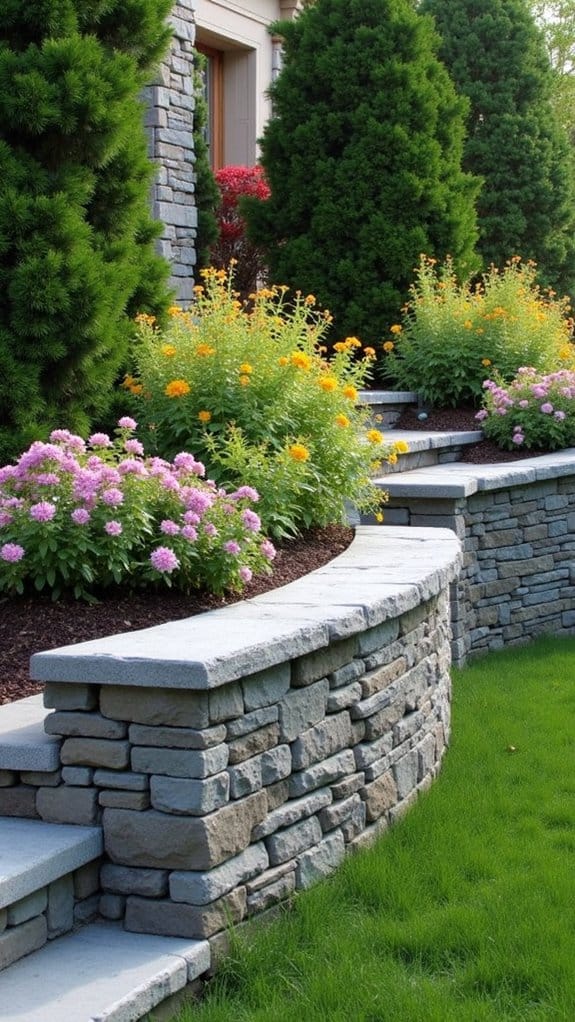 charming decorative stone wall