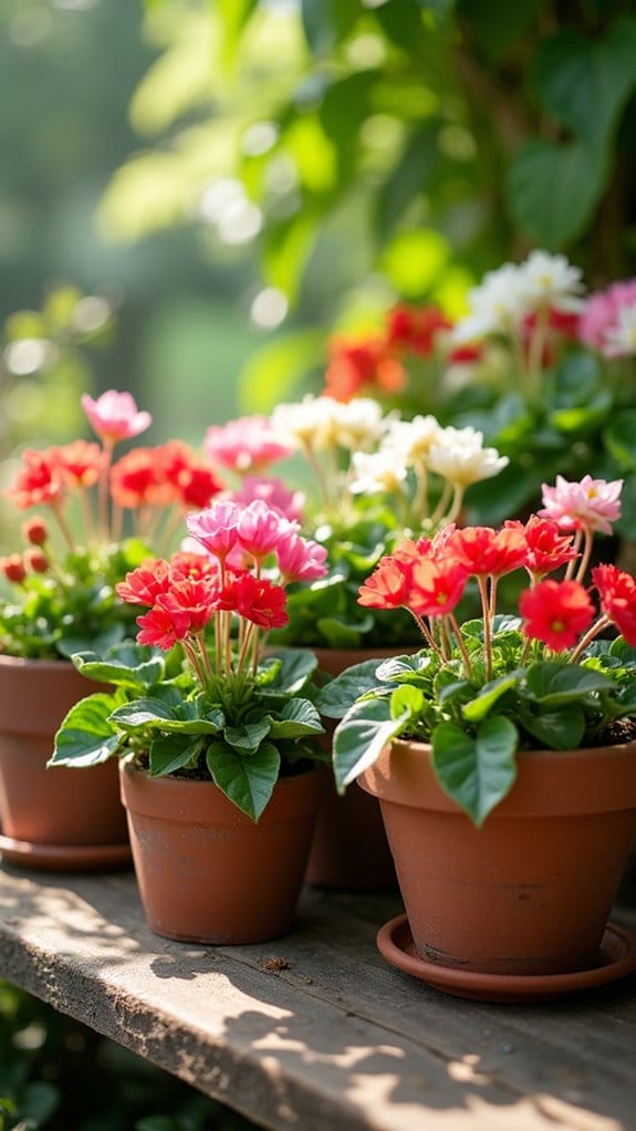 charming miniature begonia arrangements