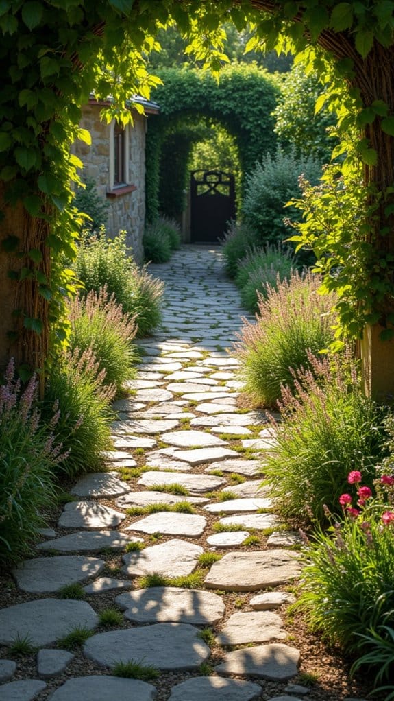 charming nostalgic cobblestone walkway