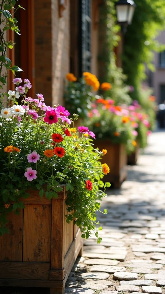 charming reclaimed wood flower boxes