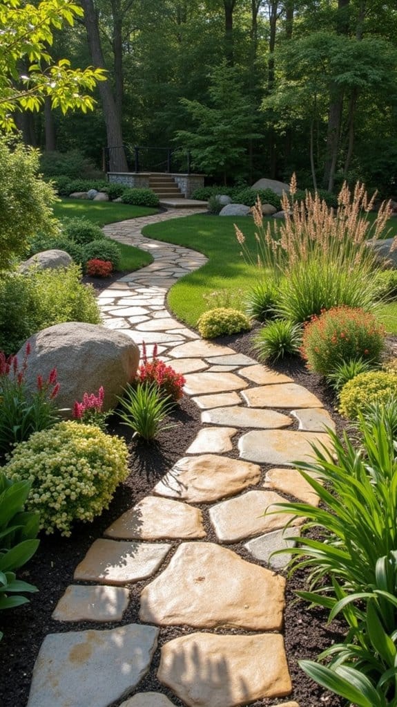 charming rustic stone pathway
