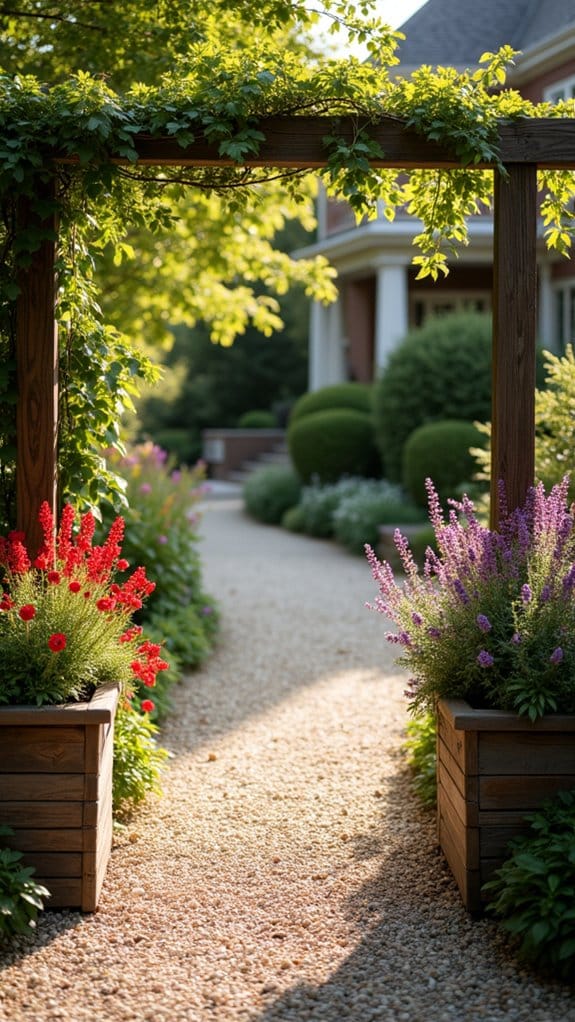 charming rustic wooden planters