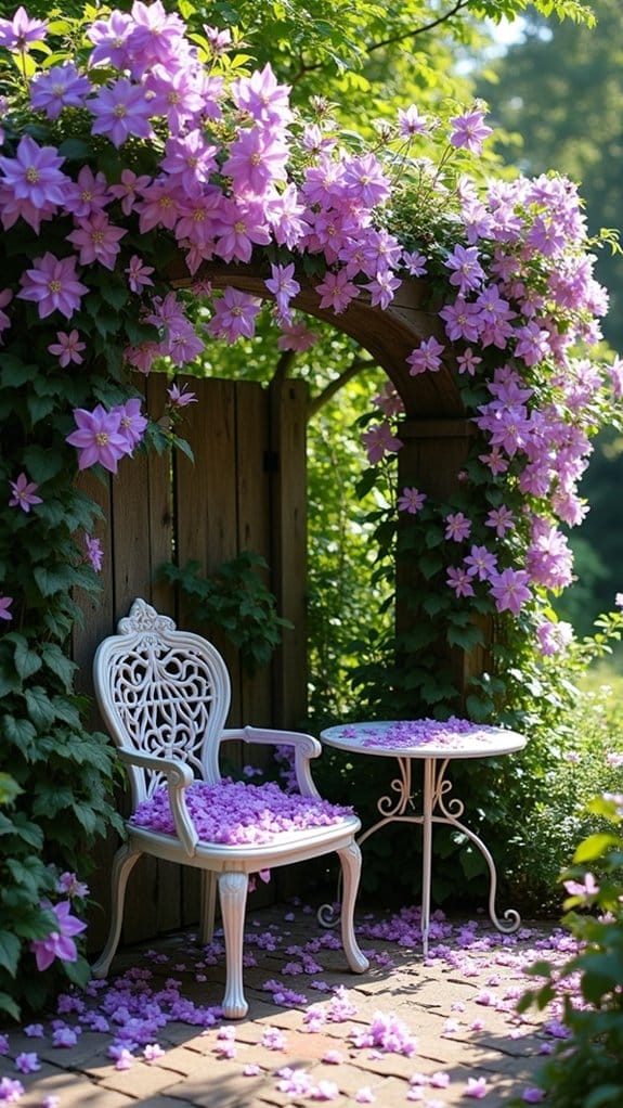 clematis blooms create enchantment