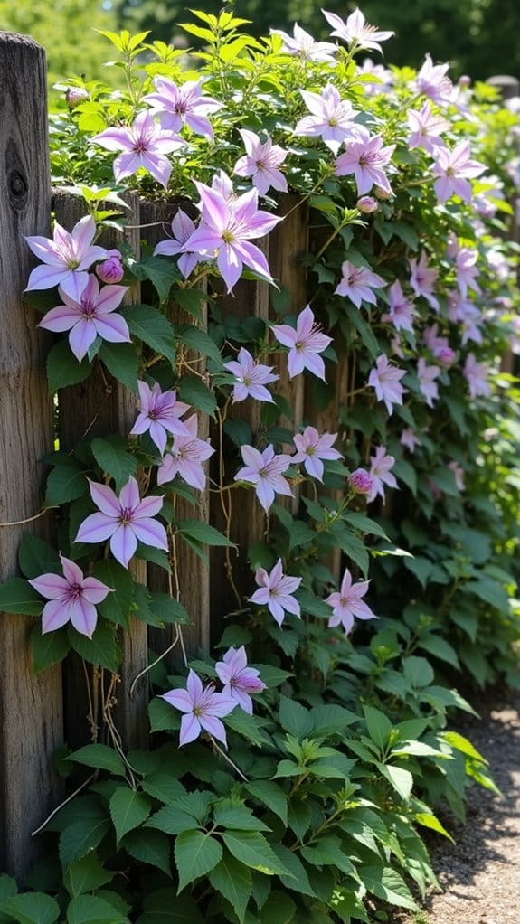 clematis creates vibrant privacy