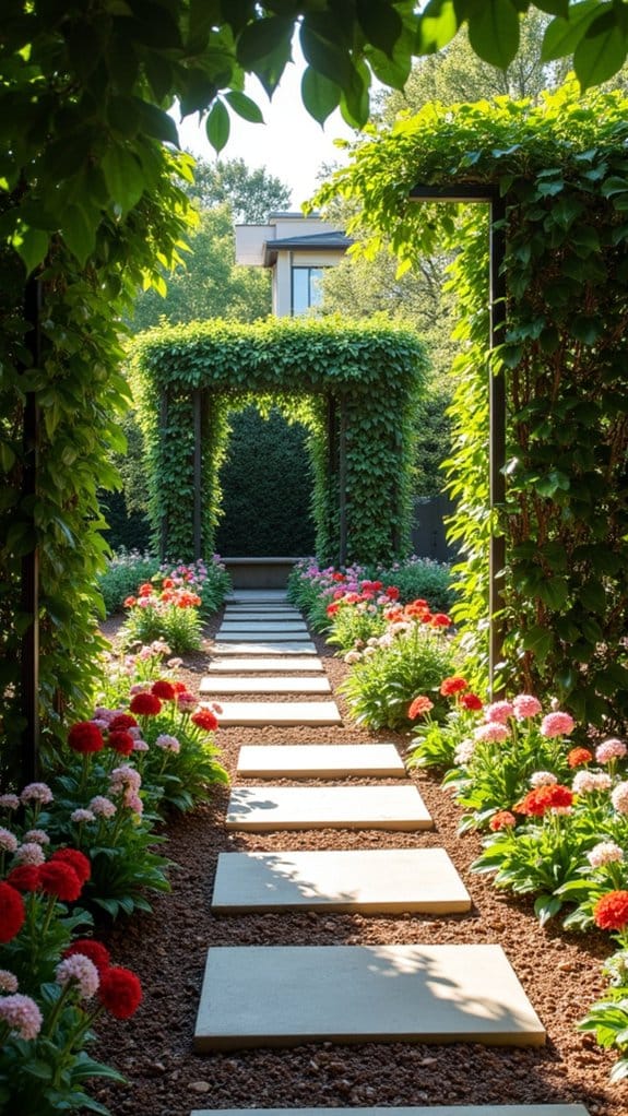 climbing flowers enhance privacy