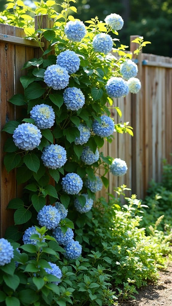climbing hydrangeas enhance privacy