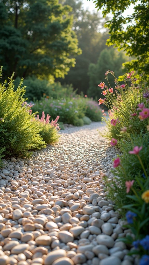 coastal garden with pebbles