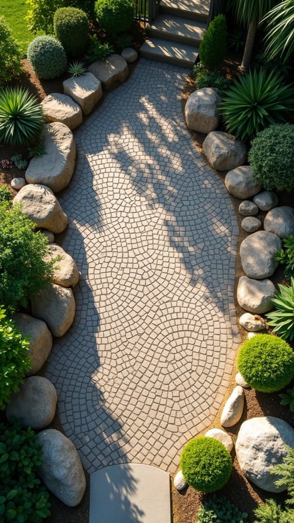 cobblestone patios with drainage