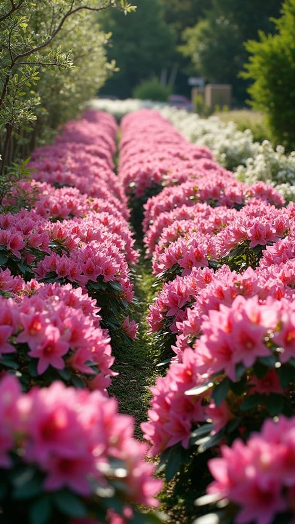 colorful azalea privacy screen