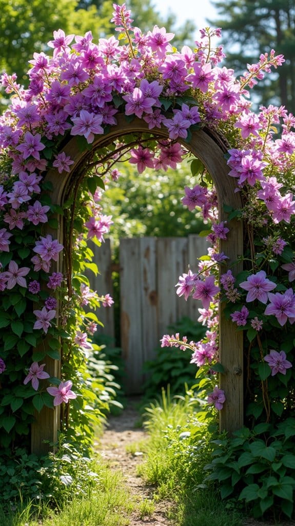 colorful clematis garden arrangements