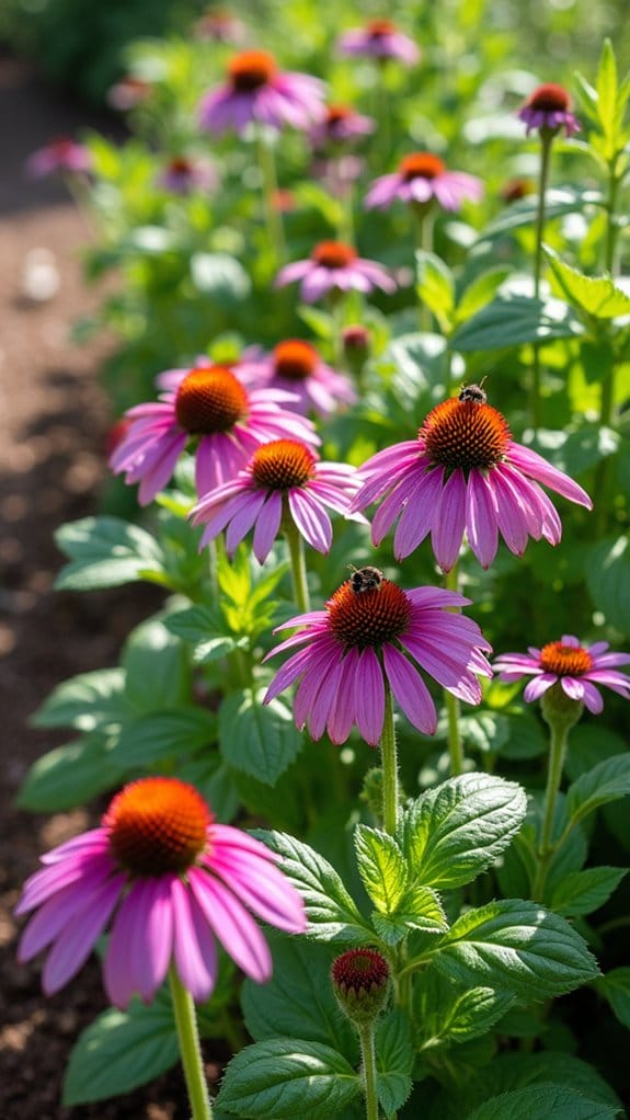colorful coneflowers boost productivity