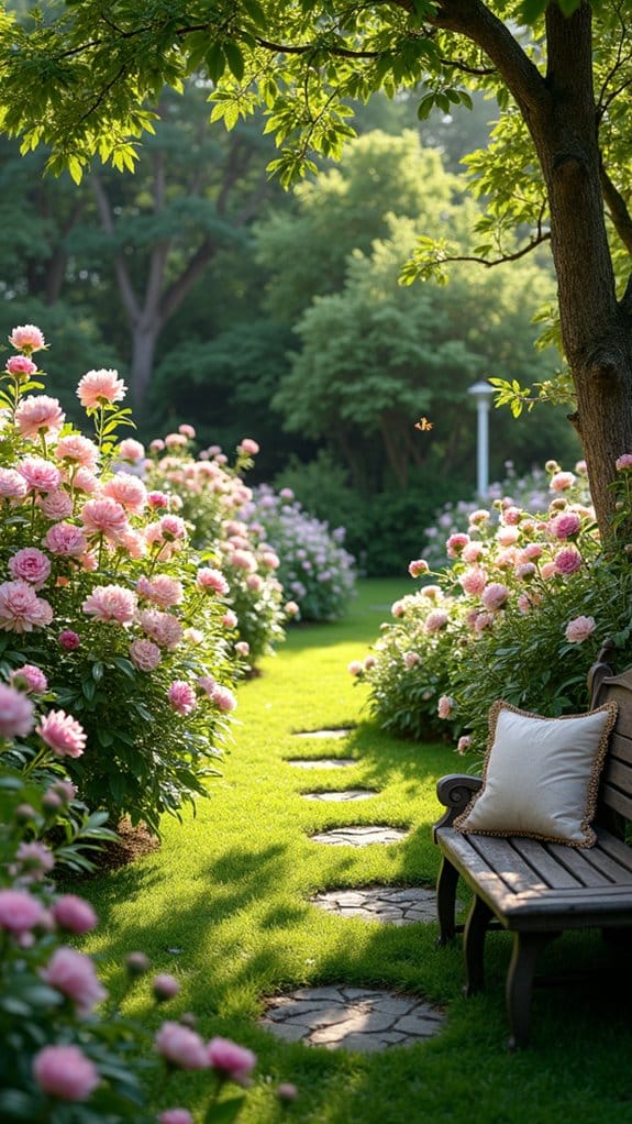 colorful peony garden arrangement