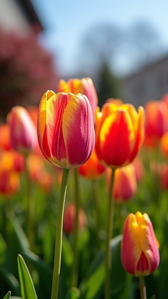 colorful tulip garden arrangements