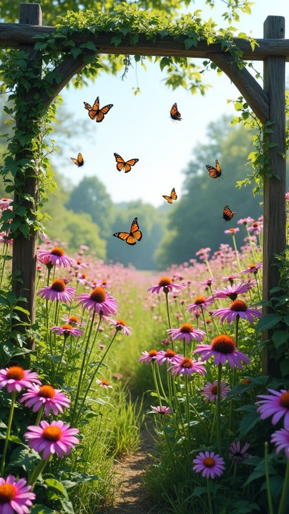 coneflower butterfly garden paradise