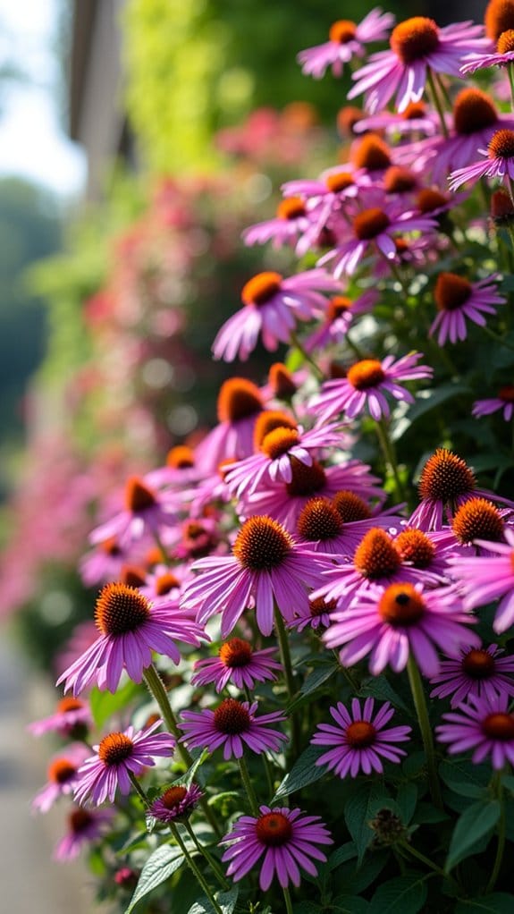 coneflowers in vertical gardens