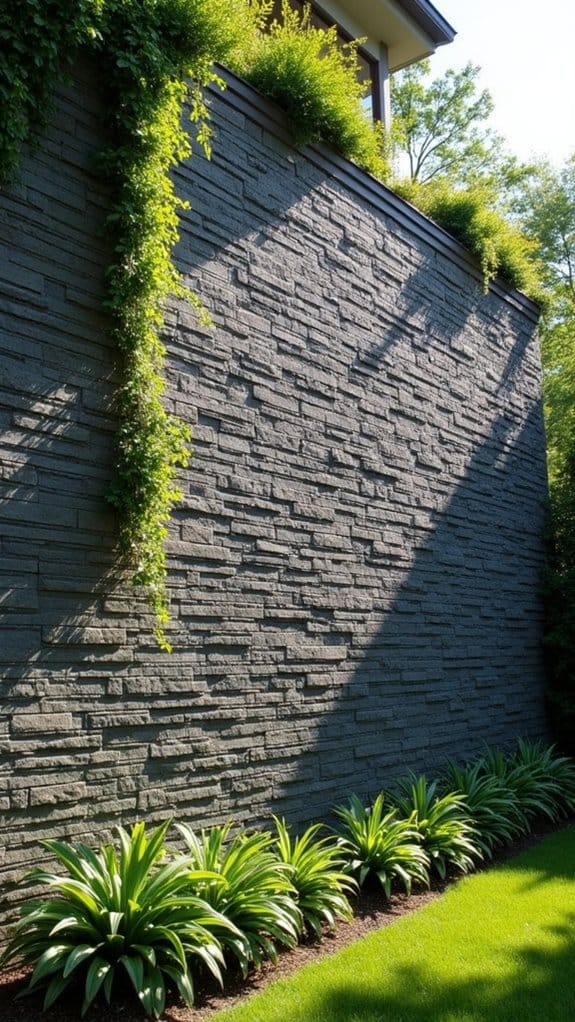 contemporary slate garden feature