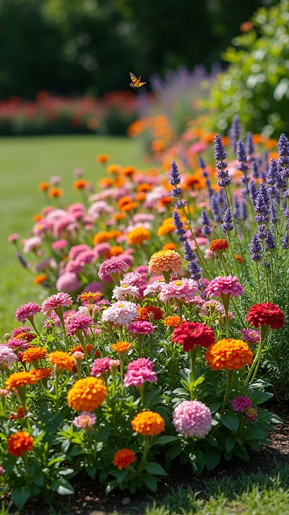 continuous blooming flower bed