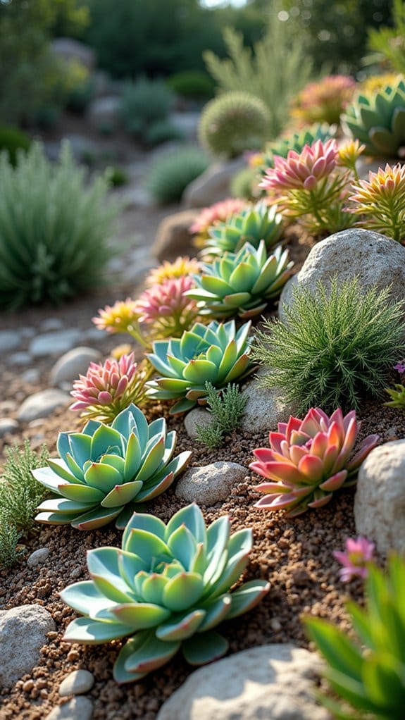 contrasting textures in gardens