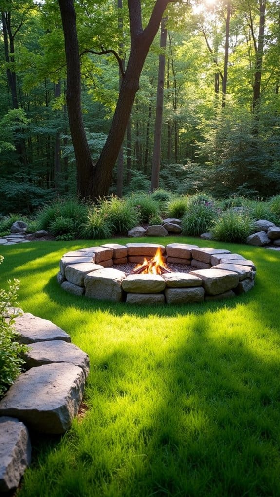 cozy fire pit retreat