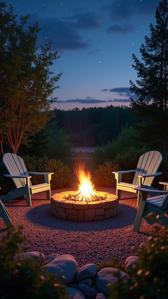 cozy fire pit seating