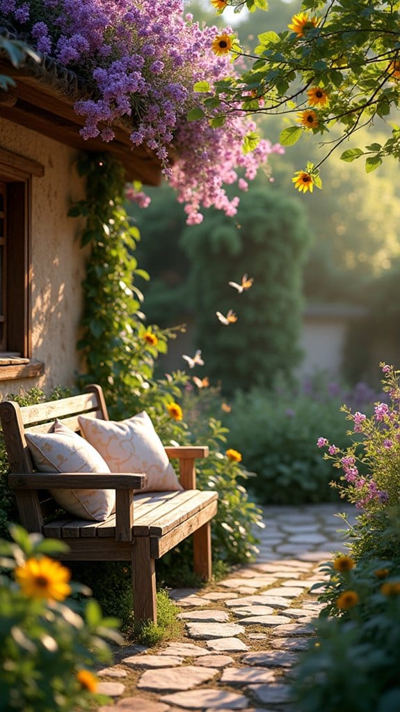 cozy garden seating retreat