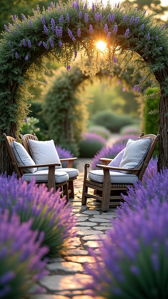 cozy lavender outdoor retreats