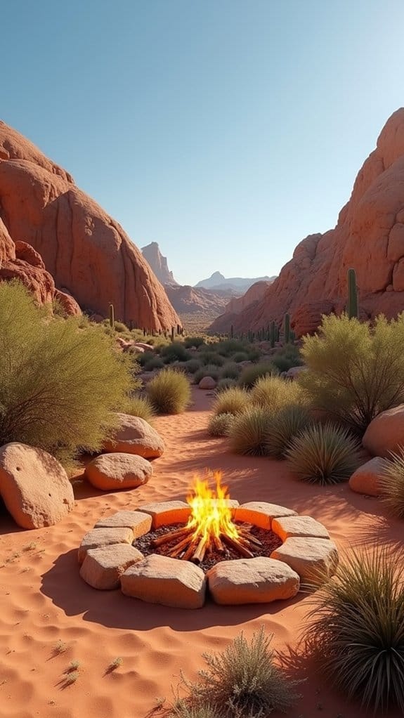 cozy stone fire pit