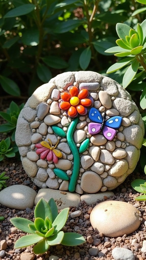 creative outdoor stone displays